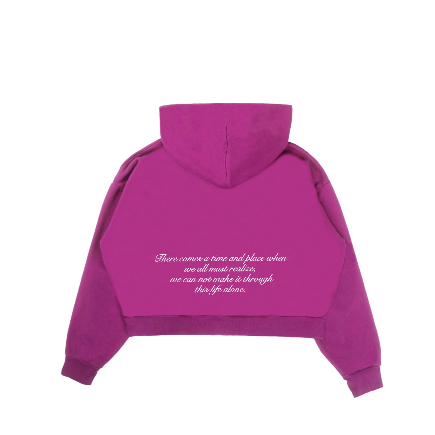 GUARDIAN ANGEL CROP ZIP HOODIE (PURPLE)