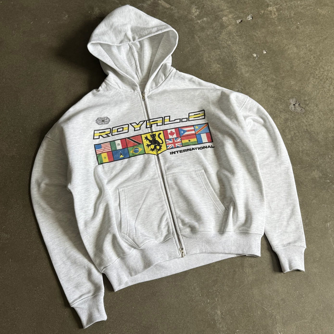 ROYAL.2 INTL' DOUBLE ZIP HOODIE