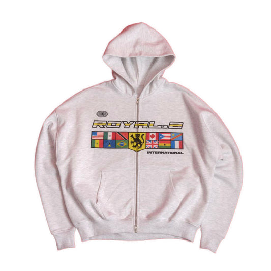 ROYAL.2 INTL' DOUBLE ZIP HOODIE